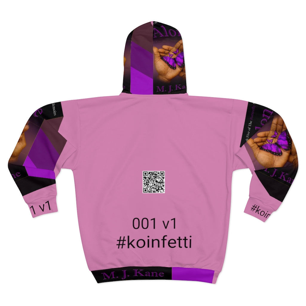 KTEK Butterfly NFT Collection - #koinfetti Creator - Author Tsar - Unisex Zip Hoodie