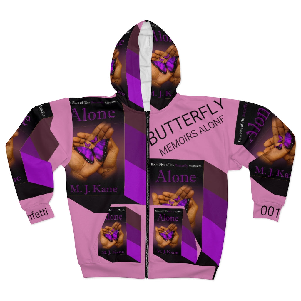 KTEK Butterfly NFT Collection - #koinfetti Creator - Author Tsar - Unisex Zip Hoodie