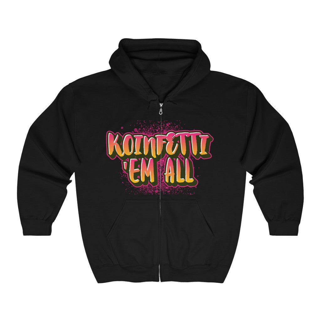 KOINFETTI 'EM ALL - Unisex Heavy Blend™ Full Zip Hooded Sweatshirt