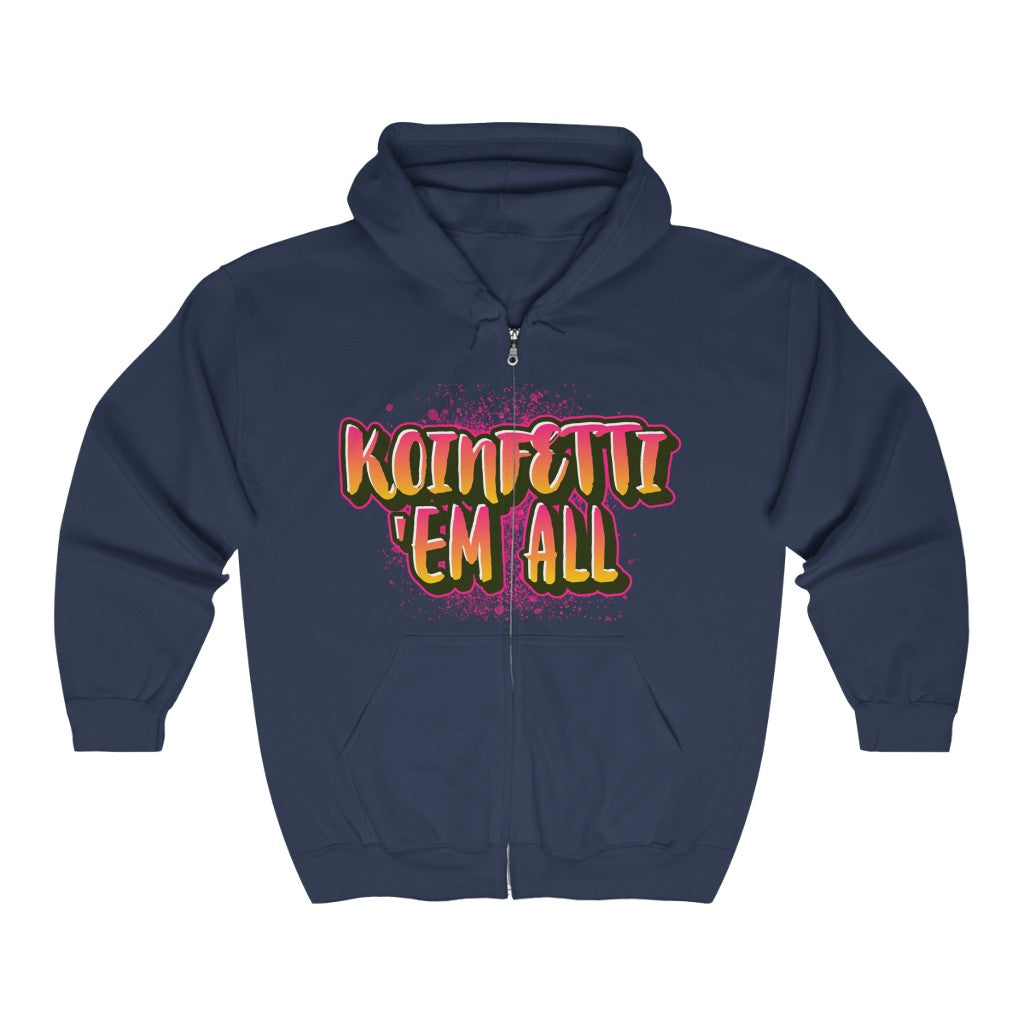KOINFETTI 'EM ALL - Unisex Heavy Blend™ Full Zip Hooded Sweatshirt